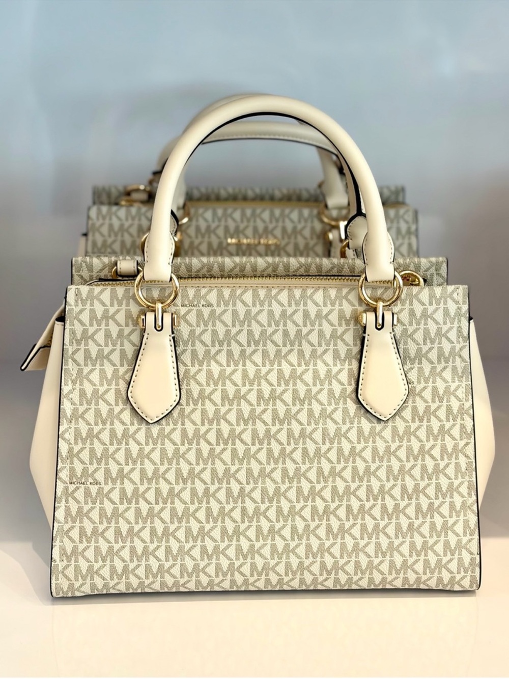 MICHAEL KORS Marilyn Md Embellished Signature Logo Satchel Crossbody - Picture 11 of 15